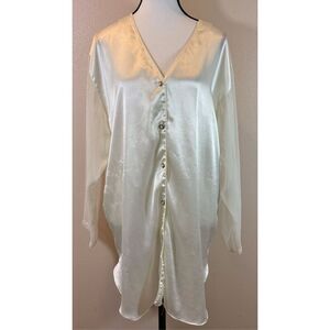 Vintage Victoria's Secret Gold Label Ivory Women’s M/L Sleep Shirt & Sheer Sleev
